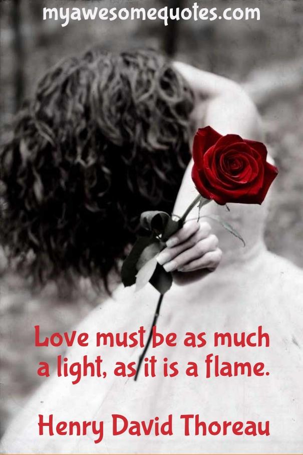 Love must be as much a light, as it is a flame